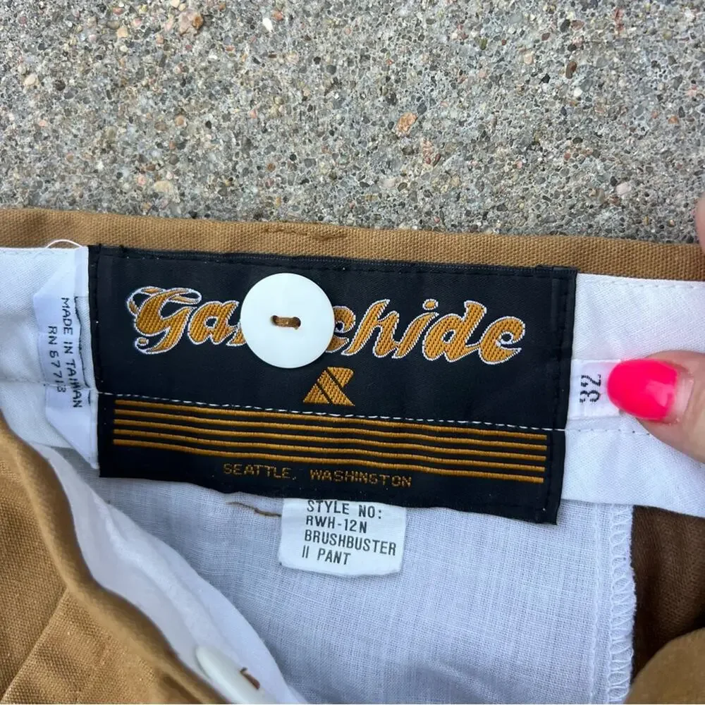 VTG 80s Gamehide Brushbuster II Brown Men's Field Hunting Pants TAG 32 (29x27)